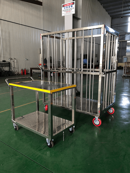 Xe đẩy Inox 2 tầng